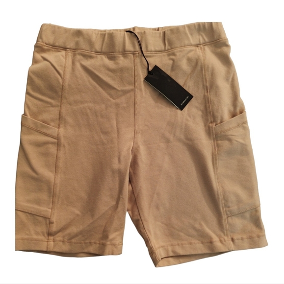 Monrow Women's Biker Shorts Taupe M NWT - Picture 1 of 6